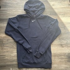 Vintage Nike Center Swoosh Sweatshirt Hoodie Size Small Blue Embroidered