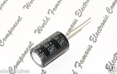 2pcs-ROE EKM 220uF 50V Radial Electrolytic Capacitor