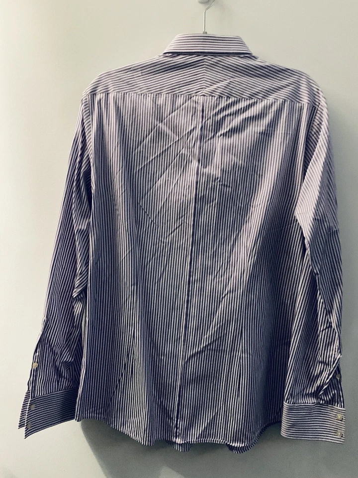 THOMAS розовый фиолетовый полоски на пуговицах длинным рукавом Мужская рубашка - носили один раз - Изображение 4 из 4