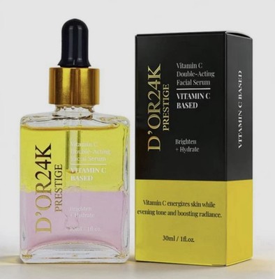 D'OR24K Prestige Vitamin C Facial Serum 30ml Brighten Hydrate BRAND NEW SEALED