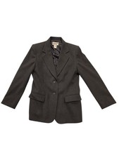 Pendleton Wool Blazer Womens 6 Charcoal Gray 100 Virgin Wool USA Vintage