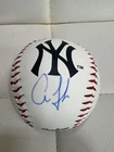 ⚾️ Aaron Judge Signed New York Yankees Logo Baseball TAA COA 641