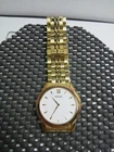 Vintage Seiko Gold Tone Sapphire Crystal Mens Wrist Watch 7N00-0AH0 New Battery