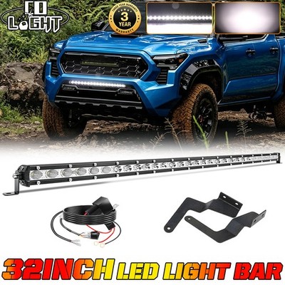 32'' LED Lights Bar Combo w/Lower Bumper Brackets+Wiring For 16-23 Toyota Tacoma