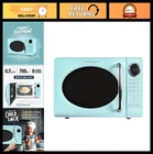 Retro Countertop Microwave Oven 0.7 Cu Ft 700W with Glass Turntable & Child Lock