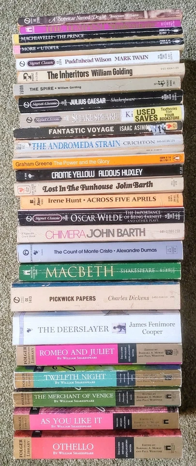 Classic Literature Book Lot - Twain, Dumas, Asimov, Huxley, Dickens, Etc. (26) Foto 3 de 4