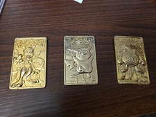 Nintendo Pokemon Burger King Gold Cards Lot 1999 - Pikachu Poliwhirl Mewtew