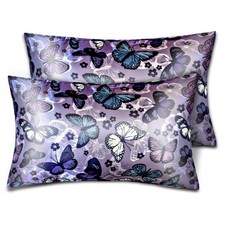 Satin Pillowcase for Hair and Skin, Soft Satin Pillow Cases Queen Size Pack o...