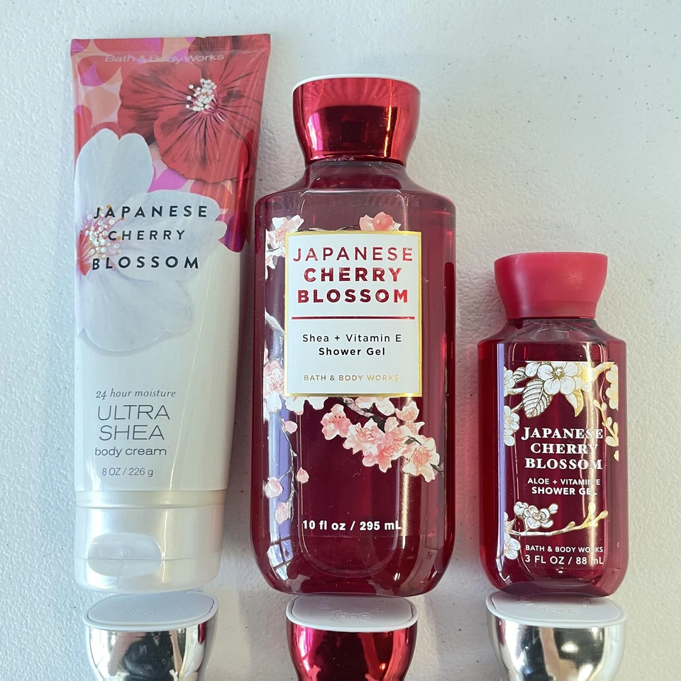 Набор из 6 лосьонов для душа гель крем для тела Bath & Body Works Japanese Cherry Blossom - Изображение 2 из 4