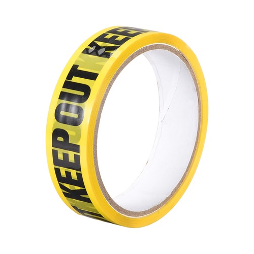 Caution Warning Adhesive Tape KEEP OUT Marking,82 Ft x 1 Inch(LxW), Yellow Black - Afbeelding 1 van 3