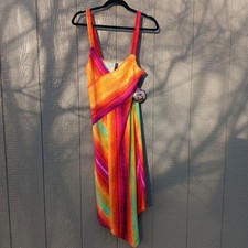 BEPOP Multicolor NWT Asymmetrical Summer Dress M