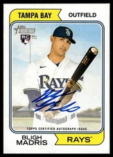 2023 Topps Heritage High Number BLIGH MADRIS REAL ONE AUTO RAYS ROA-BM RC B