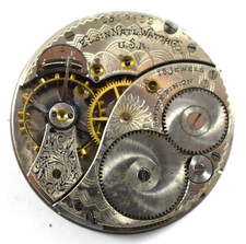 Vintage Elgin Grade 314 12s 15J Hunting Pocket Watch Movement lot.ey