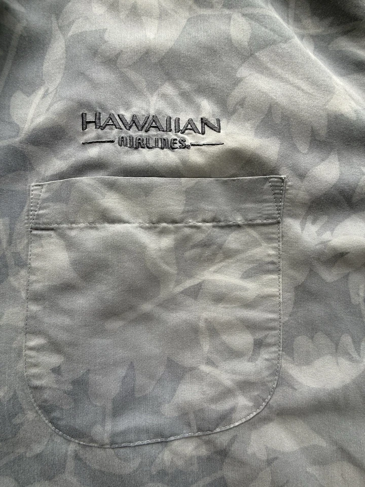 Hawaiian Airlines Jockey Mens Hawaiian Shirt Sz XL Blue Aloha Print - Image 4 of 4