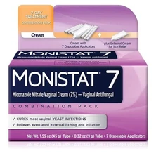 MONISTAT 7 Miconazole Nitrate Vaginal Cream (3 Pack)