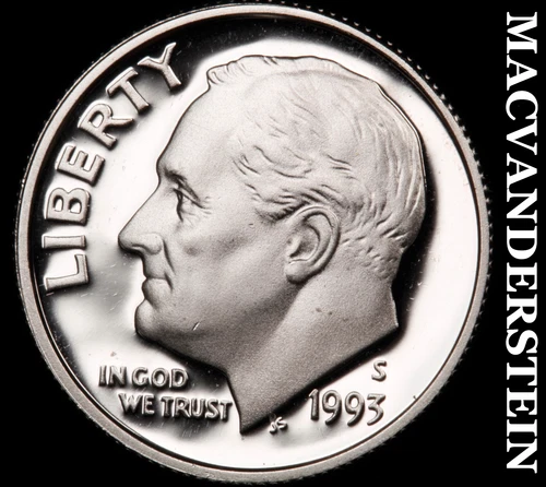1993-S Roosevelt Dime- Silver Choice Gem Proof Luster No Reserve #i313