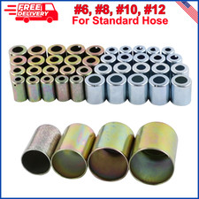 40 PCS Hose Ferrule Set 6 8 10 12 Size Color Zinc Coating and Blue White Zinc