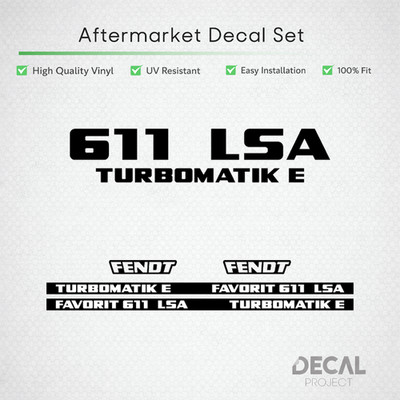 Fendt Favorit 611 LSA Turbomatik E Decal Set - Rare Electronic Edition 6-Cyl Kit