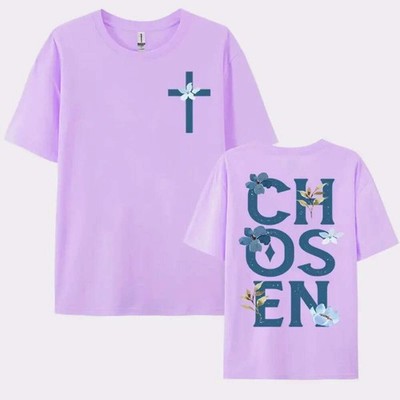 Ausgewählte Blumen ästhetische Bibel Vers T-Shirts Damen Trendy Christliche Kleidung T