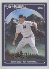 2023 X Bob Ross The Joy of Baseball Prussian Blue Canvas 18/50 Gerrit Cole 00ws