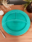 Vintage Fiesta / Fiestaware Original Green Divided Plate C. 1930s-50s (2 Of 2)