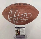 Cris Carter Signed Game Football Minnesota Vikings Wilson HOF JSA V44109 HOF OSU