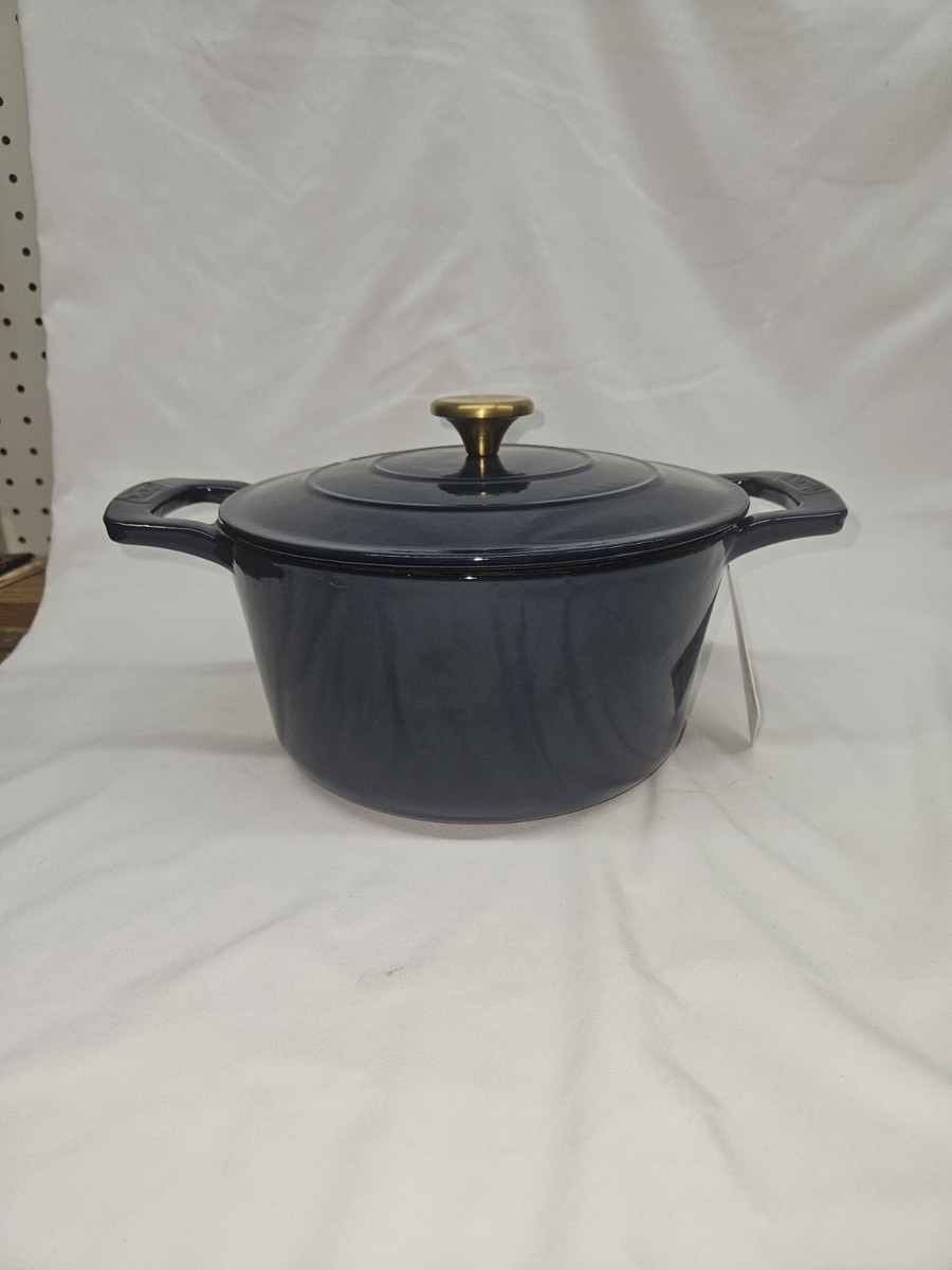 Brand New VIKING Cast Iron Slate Blue Enamel Coated 5 Quart