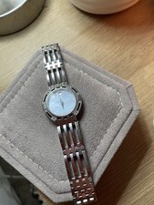 Movado Crystals Ladies Silver Watch Stainless Steel Swiss Made