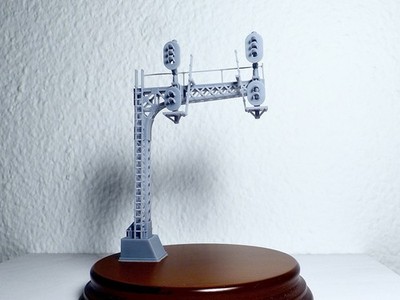 HO Scale Chesapeake & Ohio Railway Cantilever Signal Bridge - 1:87 Resin Model