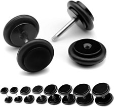 8Pcs Acrylic Barbell Stud Earring with O-Ring Fake Illusion Plug Gauge Kit 6G-00