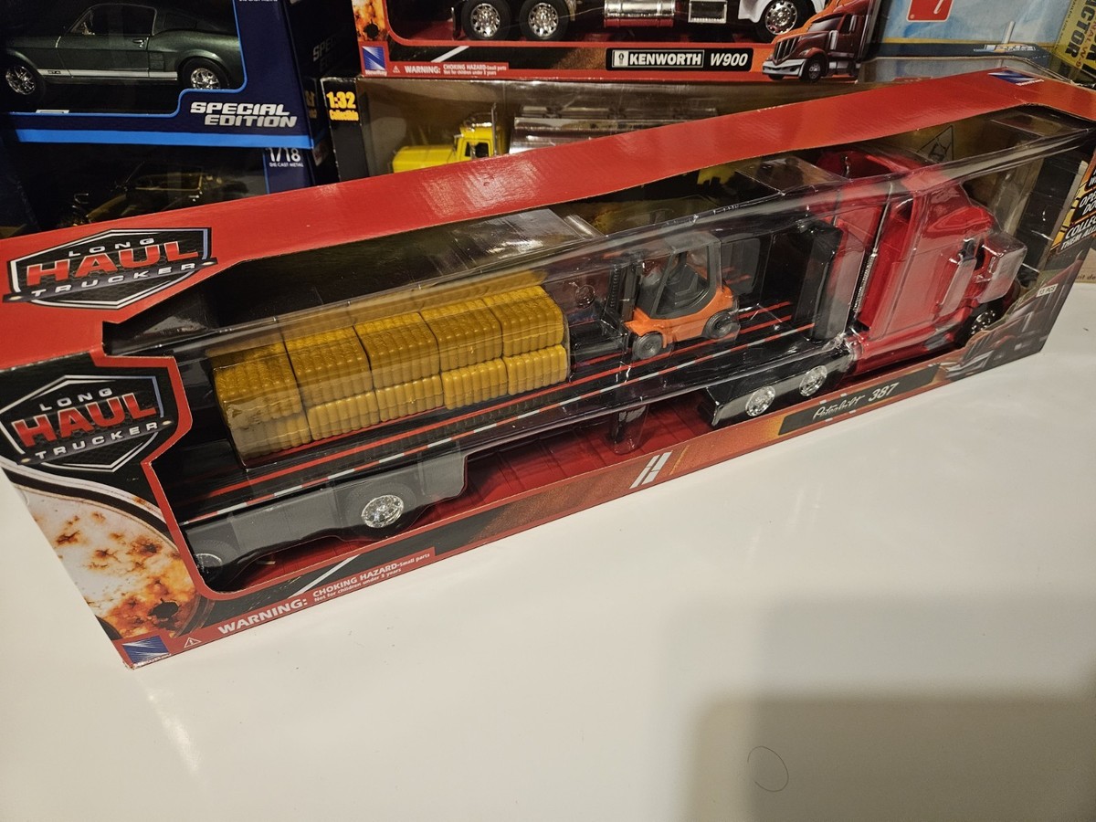 1/32 Scale Diecast Replica By NewRay Peterbilt Model 387 With Flat