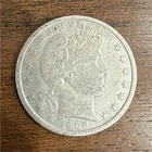 1907 Barber Half Dollar Silver 50C Circulated US Coin