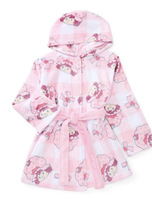 Strawberry Shortcake Girls Pink Hooded Robe Cover-Up Size Small (6-6X) NWT