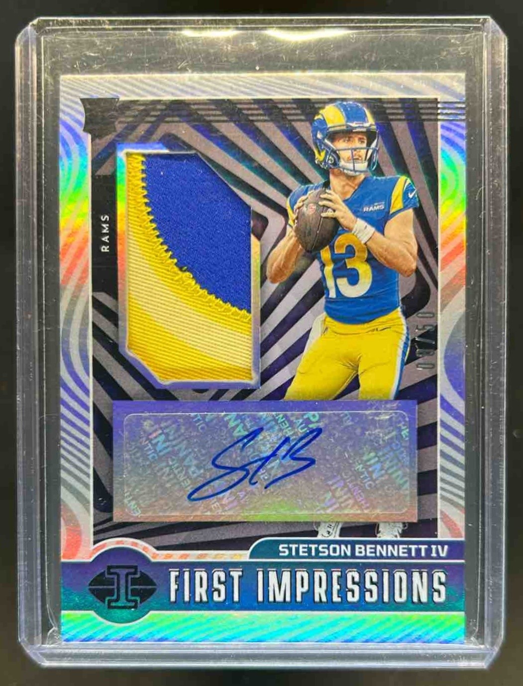 2023 Illusions Stetson Bennett IV First Impressions Patch Black Auto RC #9/50