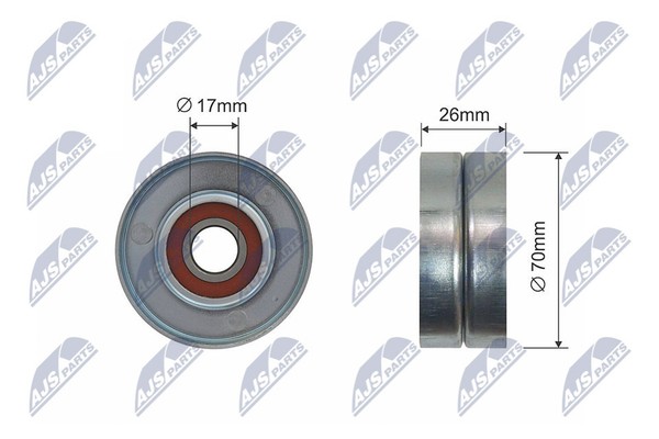 NTY Spannrolle Keilrippenriemen RNK-CH-008A Metall FüR Jeep Cherokee KJ CRD 4X4-image