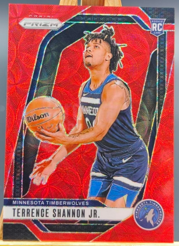 Terrence Shannon Jr. 2024-25 Panini Prizm 45/88 Red Choice RC Timberwolves #224