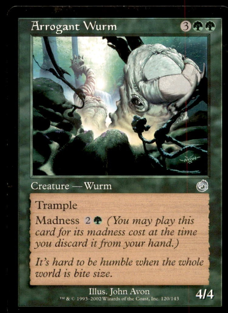 MTG Arrogant Wurm LP Light Play Torment [2492]
