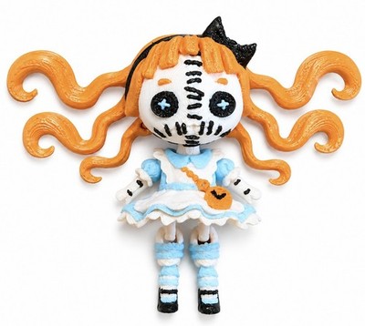Ginger Alice im Wunderland Stoffpuppe 3D gedruckt Flexi Fidget Figur Goth Horror