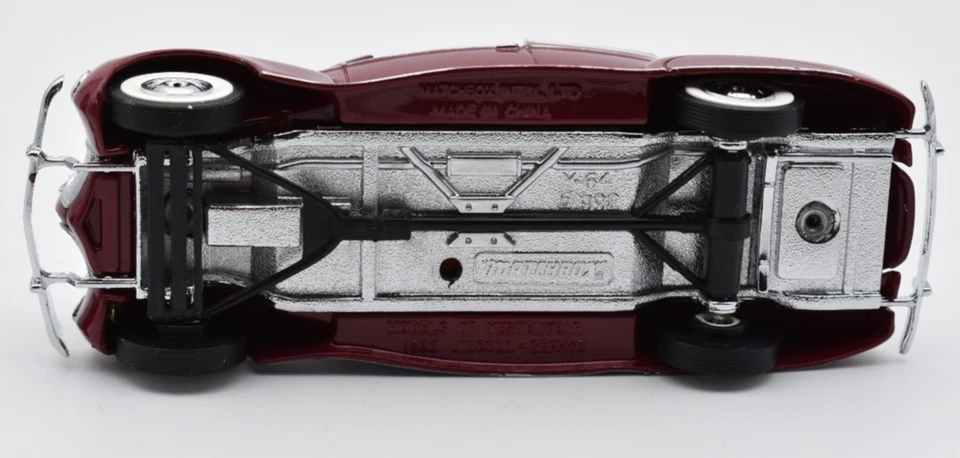 Matchbox MoY Yesteryear Y64 Lincoln Zephyr 1938 rouge. 1:43. Chine - Photo 4/4