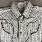 Panhandle Slim Shirt Mens XL White Floral Long Sleeve Western Pearl Snap