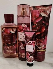 4 Pcs Set Bath  Body Works Covered In Roses Fragrance Mist Body Care 4x Lot New
