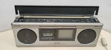 Vintage Sharp 3000 3T-40 TV Microcassette BoomBox S Powers on Radio ok PARTS/RE