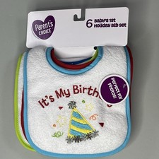 New Baby's First Holidays Bib Set, Parents Choice Christmas Birthday Valentines
