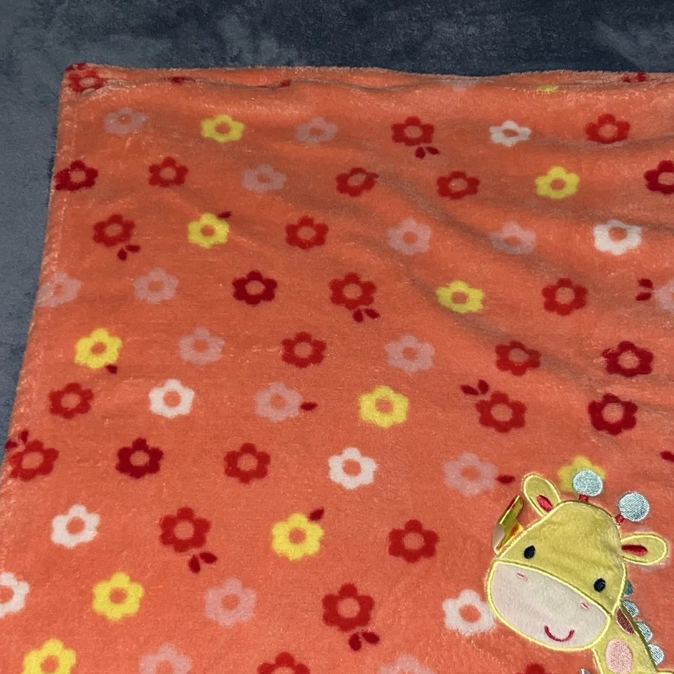 Taggies Blanket Giraffe Pink Floral Flowers Security Baby Lovey 2014 - Image 3 of 4