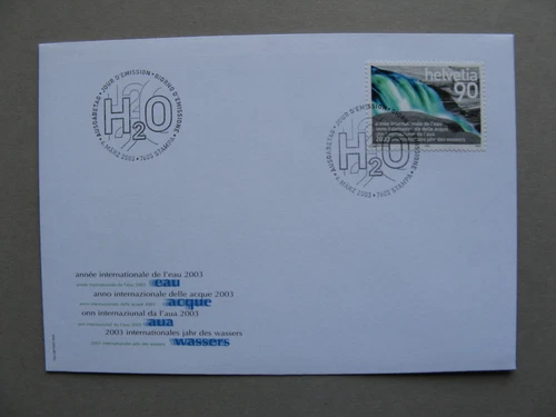 SWITZERLAND, cover FDC 2003, Int. Water Year