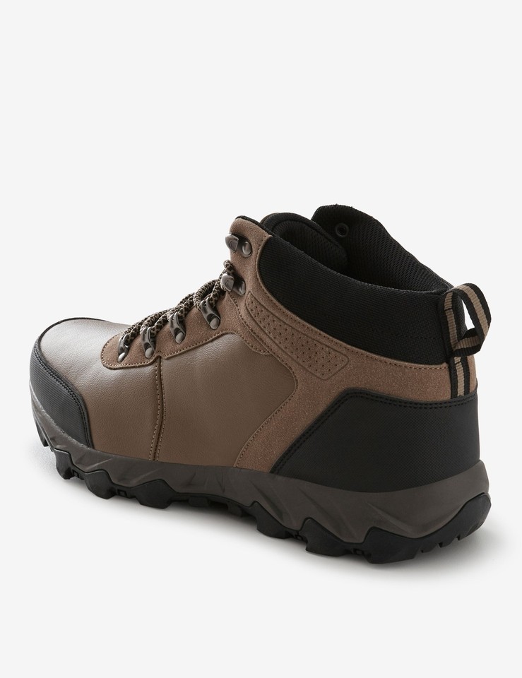 Mens Winter Boots Brown Hiking Casual Shoes High Cut Footwear