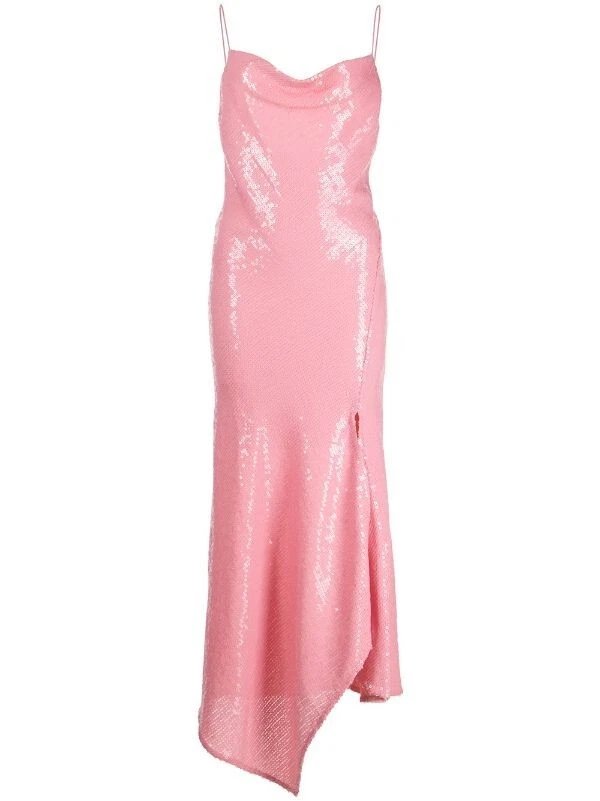Vestido midi Alice + Olivia Harmony rosa lentejuelas talla S Foto 2 de 4