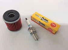 YAMAHA YFM 250 RAPTOR OIL FILTER + SPARK PLUG TUNE UP KIT 08-13