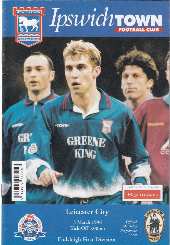 Leicester City v Ipswich Town Home & Away Progs 1995/96 inc Postponed Game - Image 3 of 3