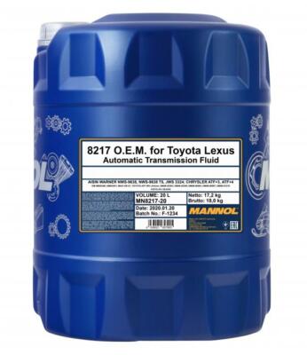 20 Liter Mannol 8217 ATF WS Automatikgetriebeöl TOYOTA LEXUS OPEL BMW MERCEDES